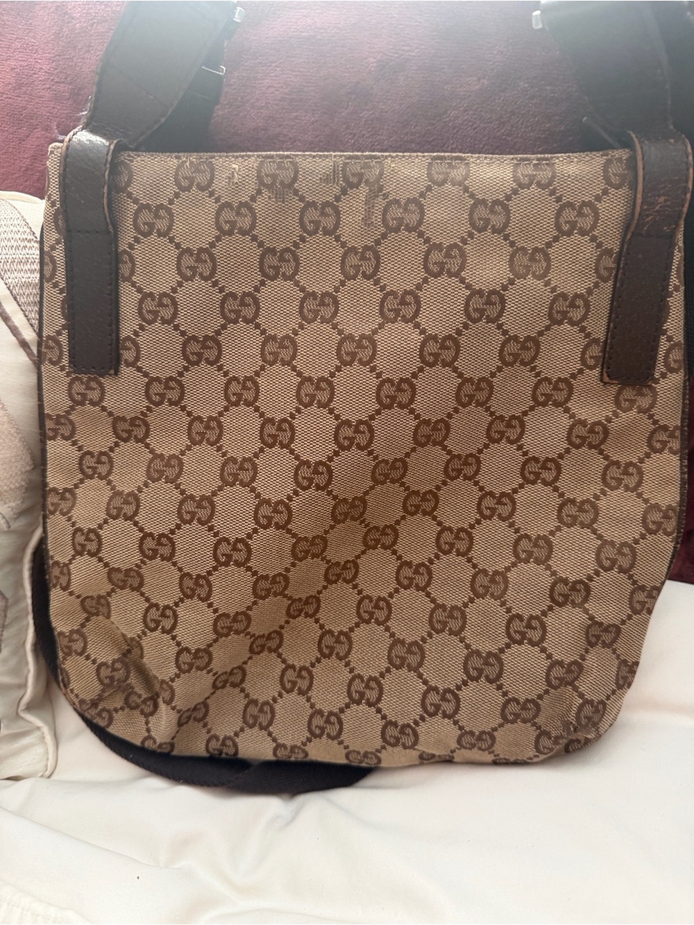 Vintage Gucci GG Supreme Monogrammed canvas shoulder bag with Strap 122793 - Picture 8 of 15